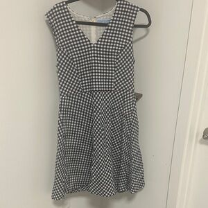 Draper James Black and White Checkered Mini Dress
